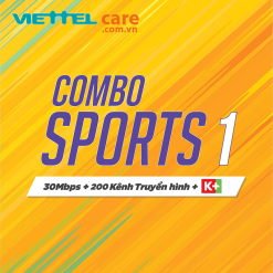 Combo Sport 1 (30 Mbps + 200 kênh TH + Kênh K+)