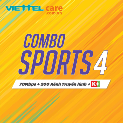 Combo Sport 4 (70 Mbps + 200 kênh TH + Kênh K+)