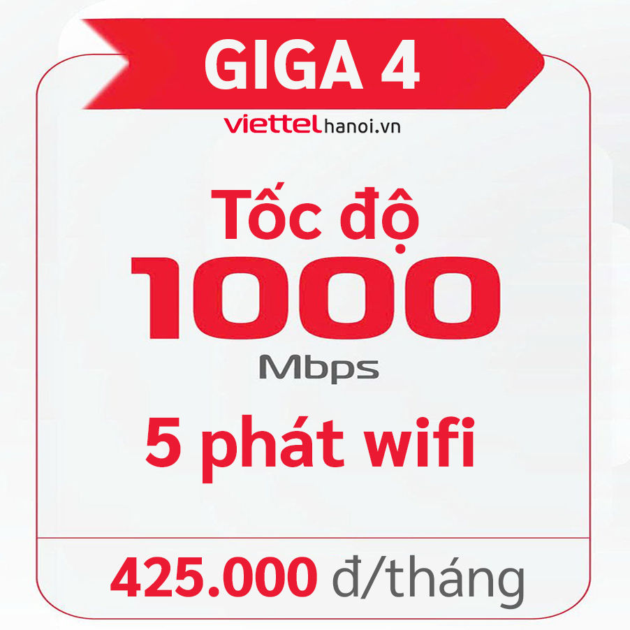 Gói Giga 4 - internet cáp quang Xgspon