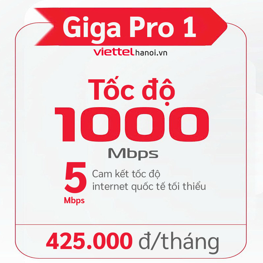 Gói GigaPro 1 - Xgspon cam kết tốc độ quốc tế